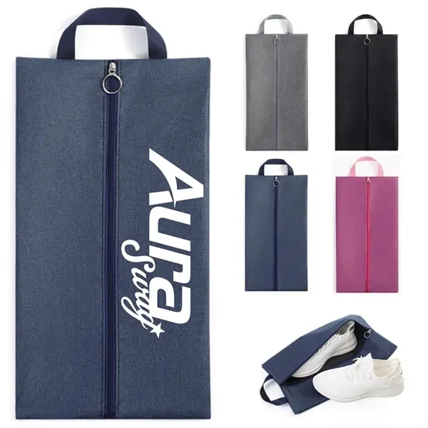 Custom Waterproof Travel Shoe Bag with Handle — Professional Storage Organizer 1