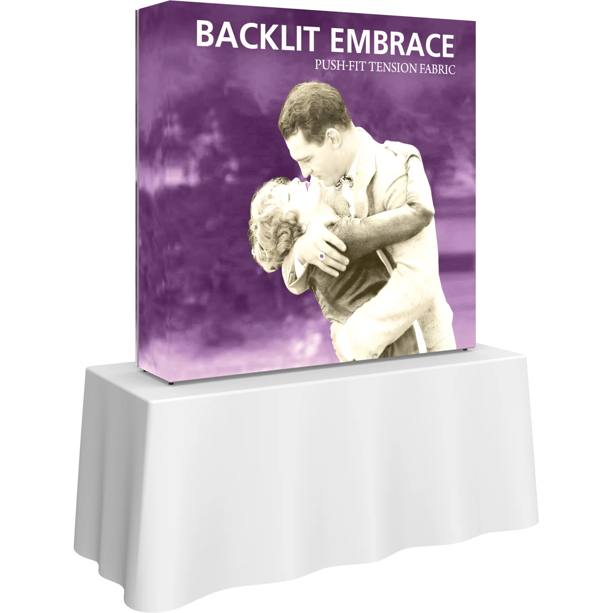 Backlit Embrace 5 ft. Tabletop Display Double-Sided 1