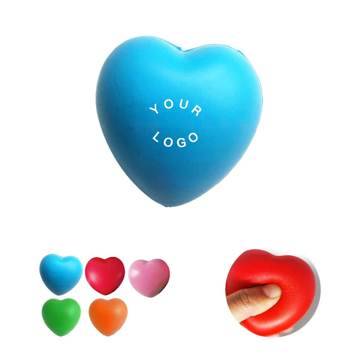 Soft PU Foam Heart Stress Balls for Daily Use 1
