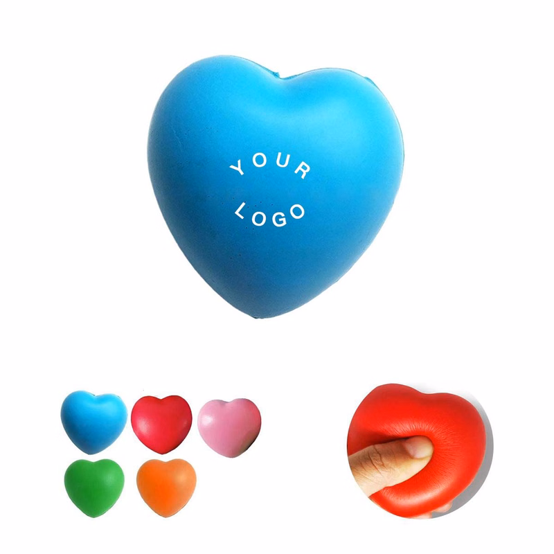 Soft PU Foam Heart Stress Balls for Daily Use