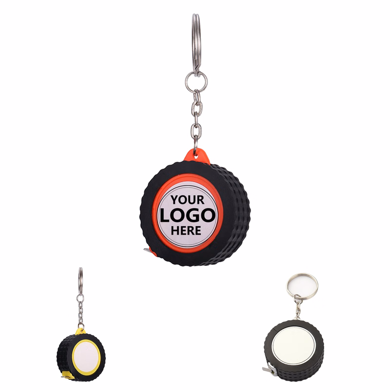 Compact Tire Design Tape Measure Keychain