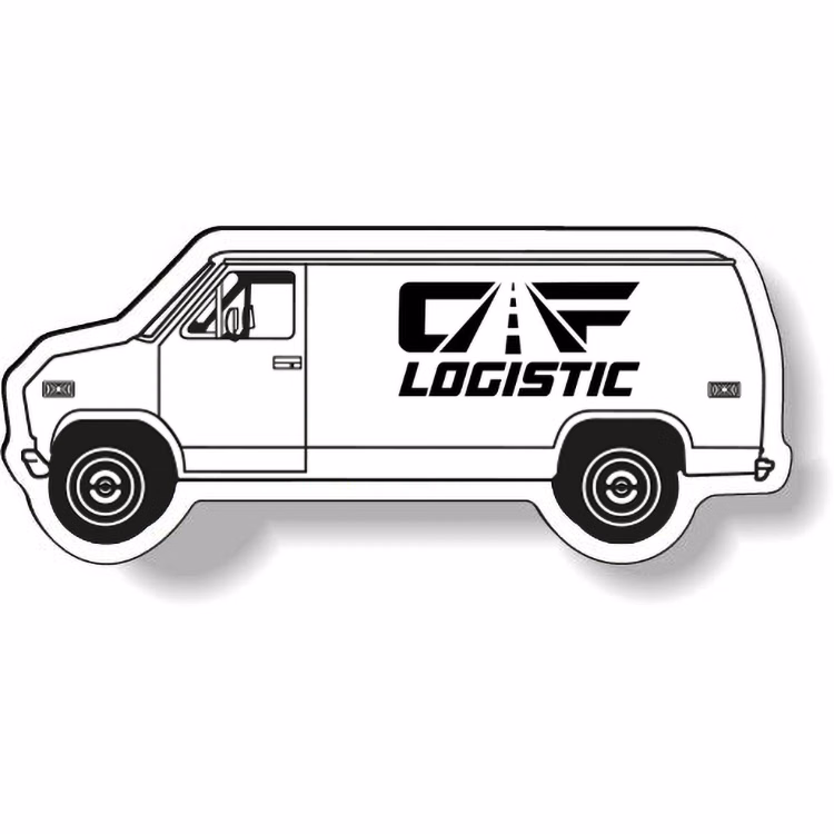Stock Van Magnet .020 (1.44"x3.4") Spot Colour Imprint White Matte Vinyl Topcoat