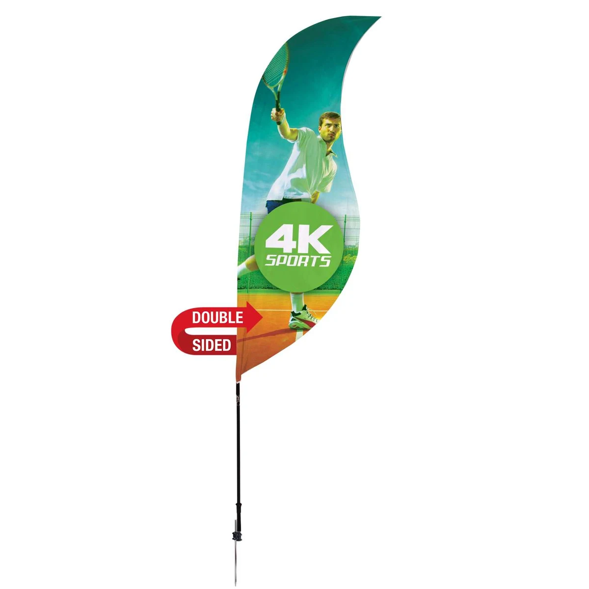 9' Streamline Sabre Sail Sign Kit (Double-Sided with Ground Spike) 1