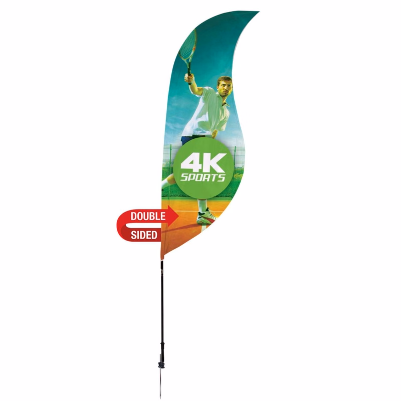 9' Streamline Sabre Sail Sign Kit (Double-Sided with Ground Spike)