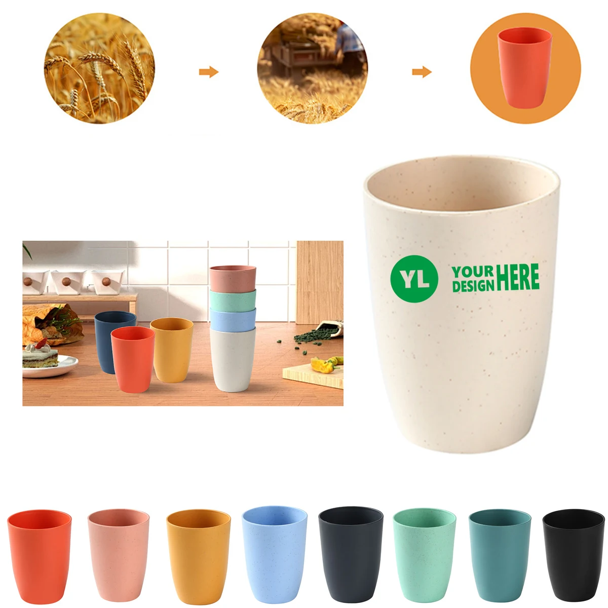 Multi-scenario use Eco Mug Customizable Logo 1