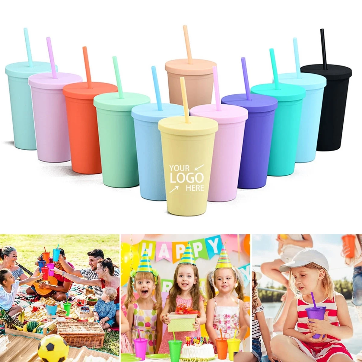 16Oz Colorful Party Drinking Cup 1