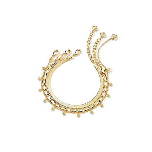 Kendra Scott Kassie Set of 3 Chain Bracelets in Gold 1