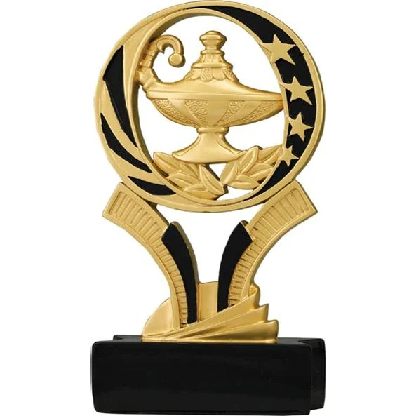 Lamp of Knowledge Midnight Star Resin Award 6" 1