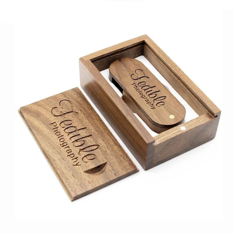 Swivel Wooden USB with Wood Box 1