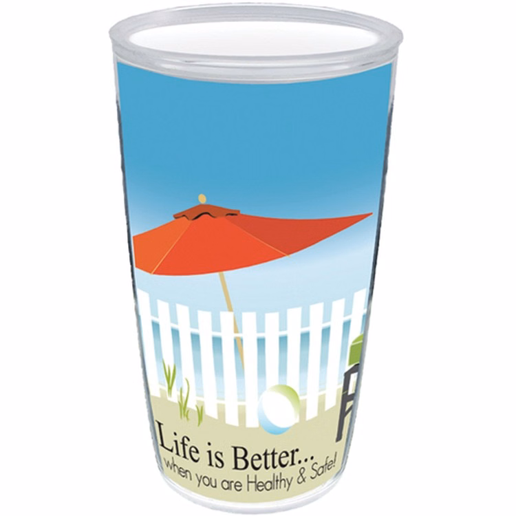 16oz Thermal Dual Walled Tumbler - White Printed Insert