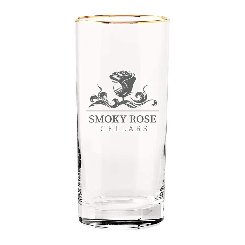 16oz. Gold Rimmed Highball Glass 1