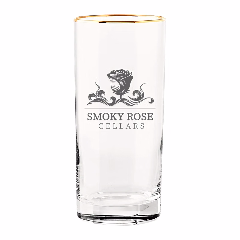 16oz. Gold Rimmed Highball Glass