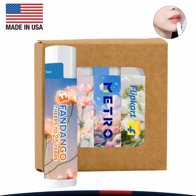 Kissel SPF 15 Lip Balm 4-Pack in Kraft Window Box