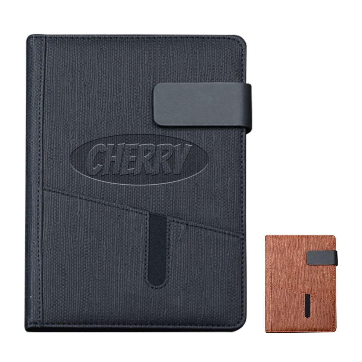 A5 PU Leather Magnetic Closure Notebook w/ Pocket 1