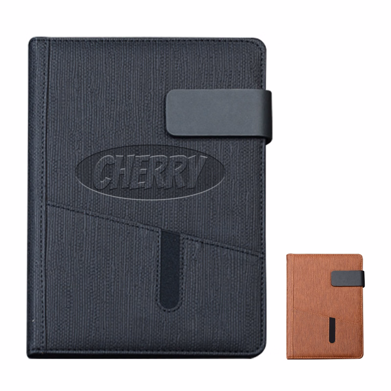 A5 PU Leather Magnetic Closure Notebook w/ Pocket