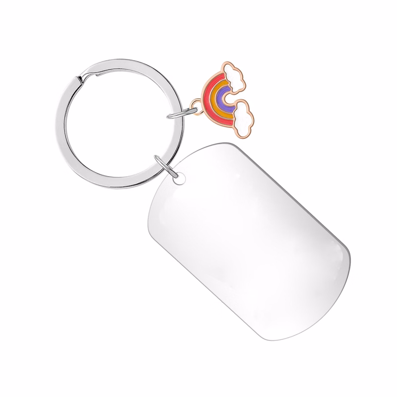 3 1/5 " x1 1/5 " x1/10 "Stainless Steel Key Tag