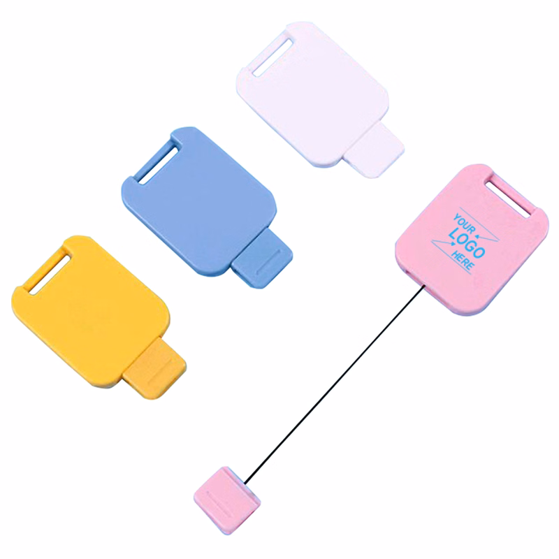 Pastel Square Retractable Badge Holder