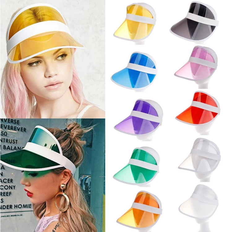 Clear Pvc Sun Visor Cap Empty Top Hat 1