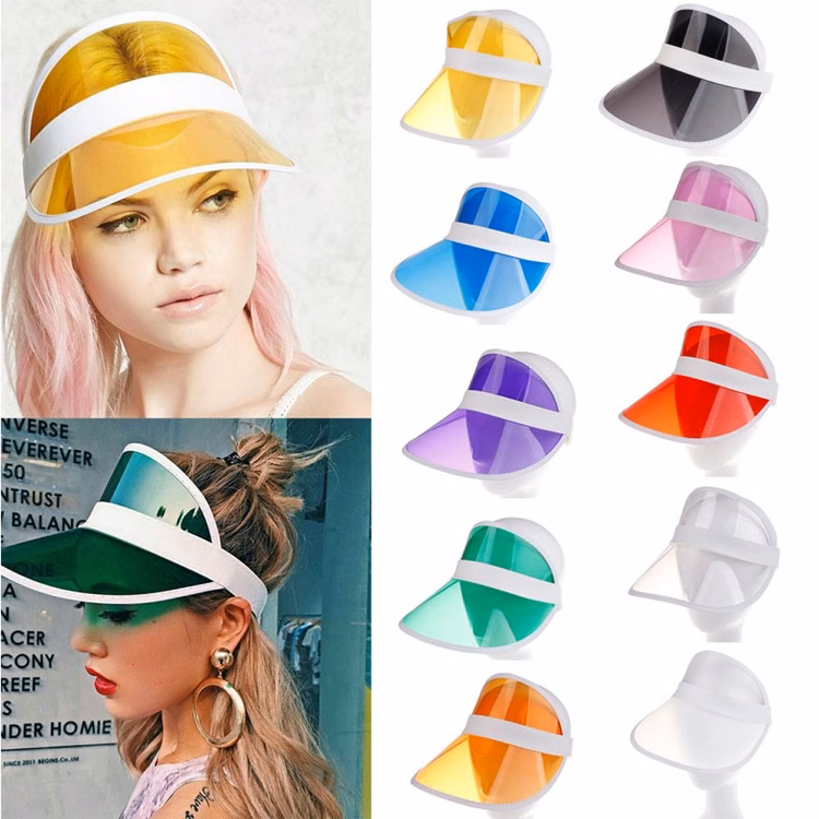 Clear Pvc Sun Visor Cap Empty Top Hat