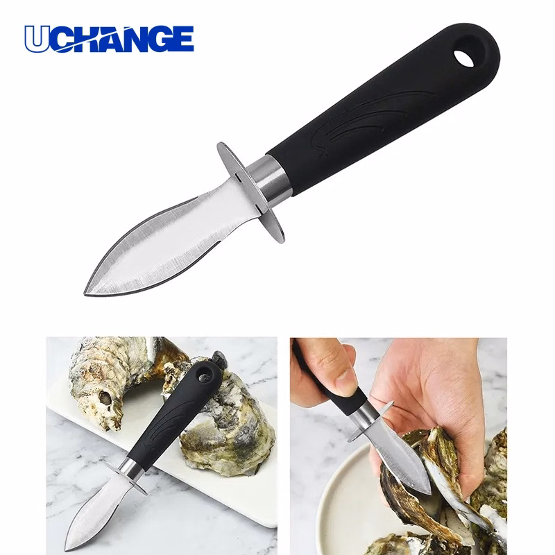 Non-Slip Stainless Steel Oyster Knife Seafood Tool for Kitchen & Catering Use