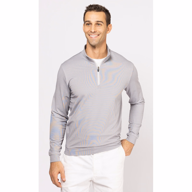 OOBE Men's Durant Striped Quarter Zip Pullover