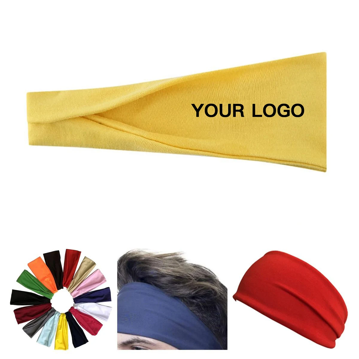Breathable Polyester Athletic Sweatband 1