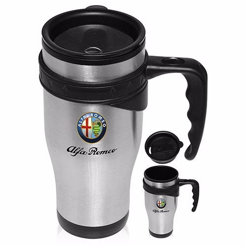 16 oz Sporty Stainless Steel Travel Mug