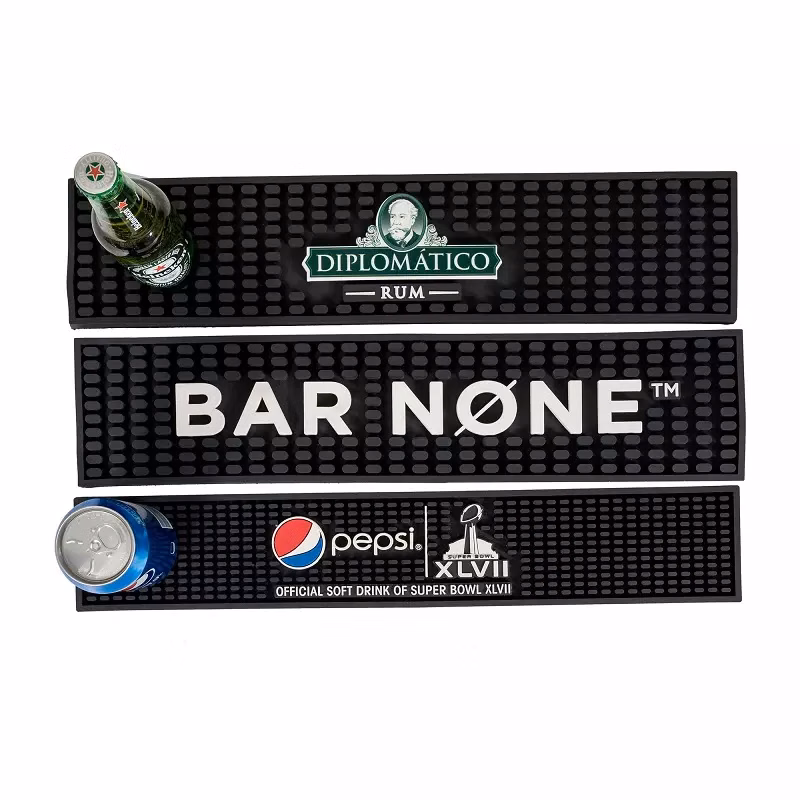 Custom Logo Rubber Bar Mat 3.5''x20''