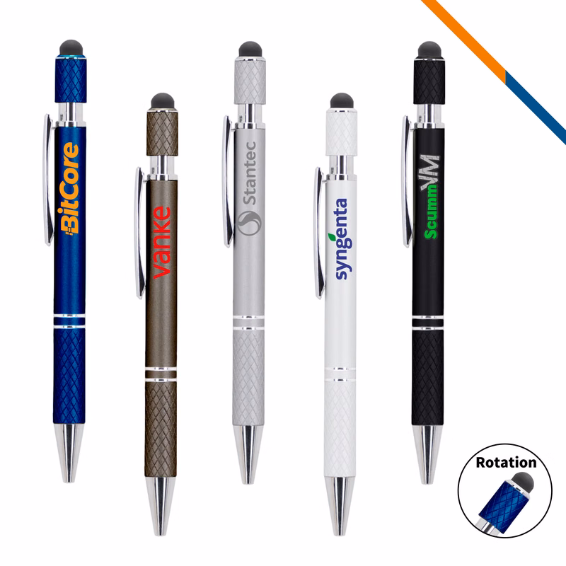 ZipPen Spin It Executive Metal Stylus Ballpoint Pen