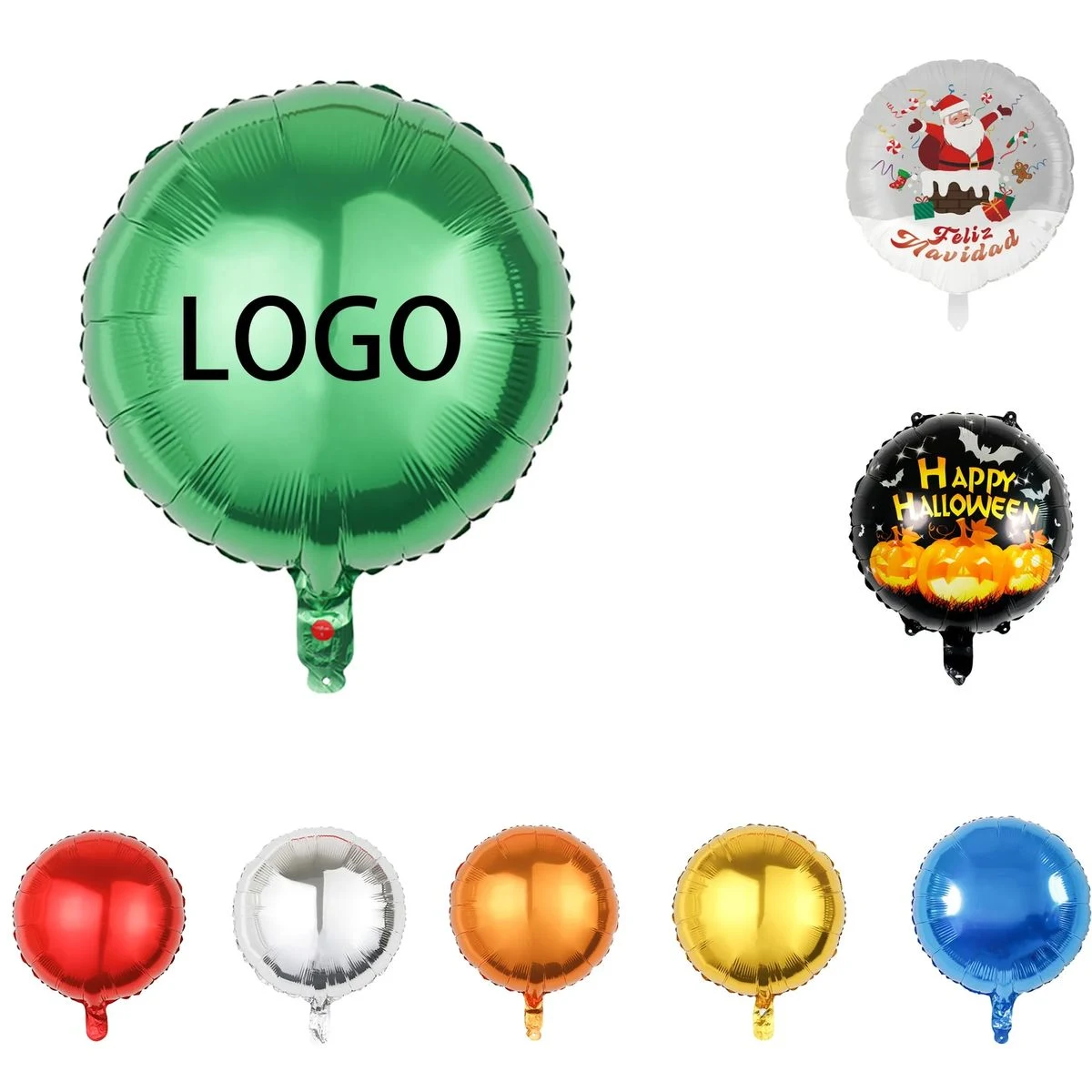 Holiday Party Round Celebration Balloons 1