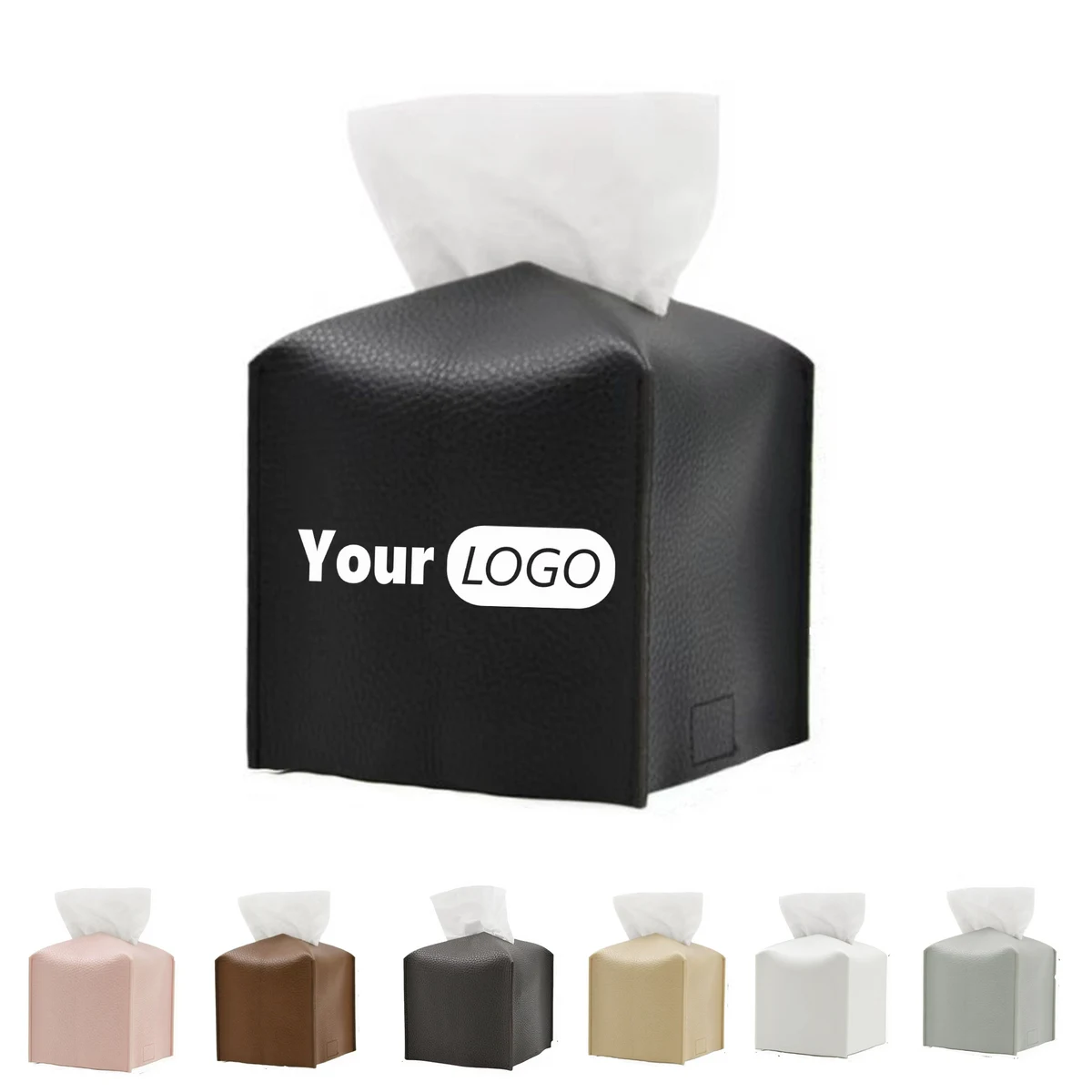 PU Foldable Square Tissue Box Cover 1