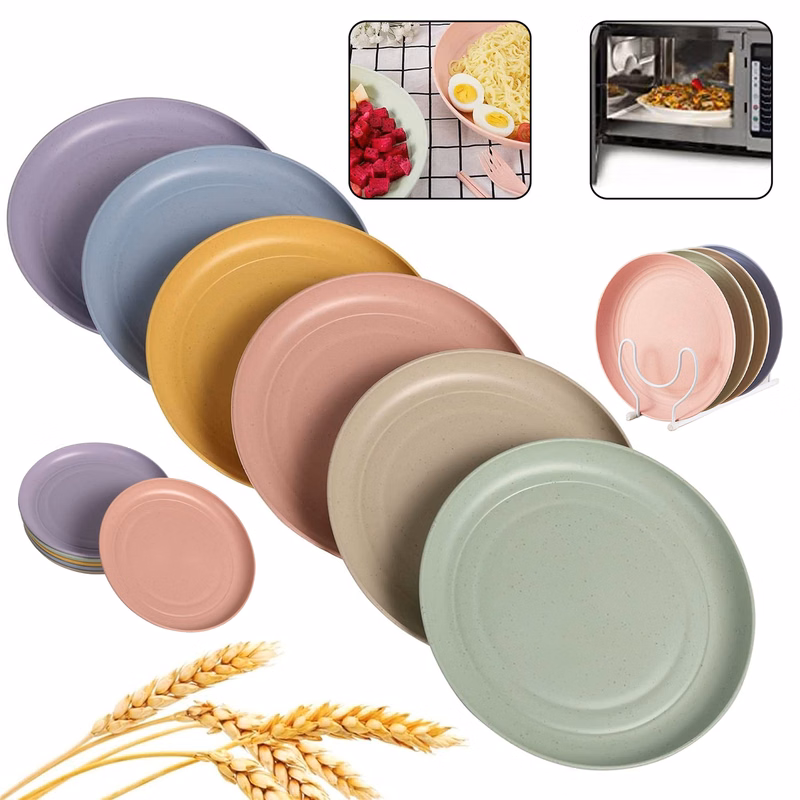 Wheat Straw Dish Lightweight Unbreakable Dinner Plate