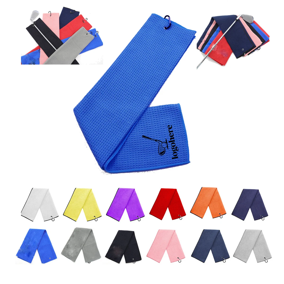 Carabiner Clip Golf Towel 1