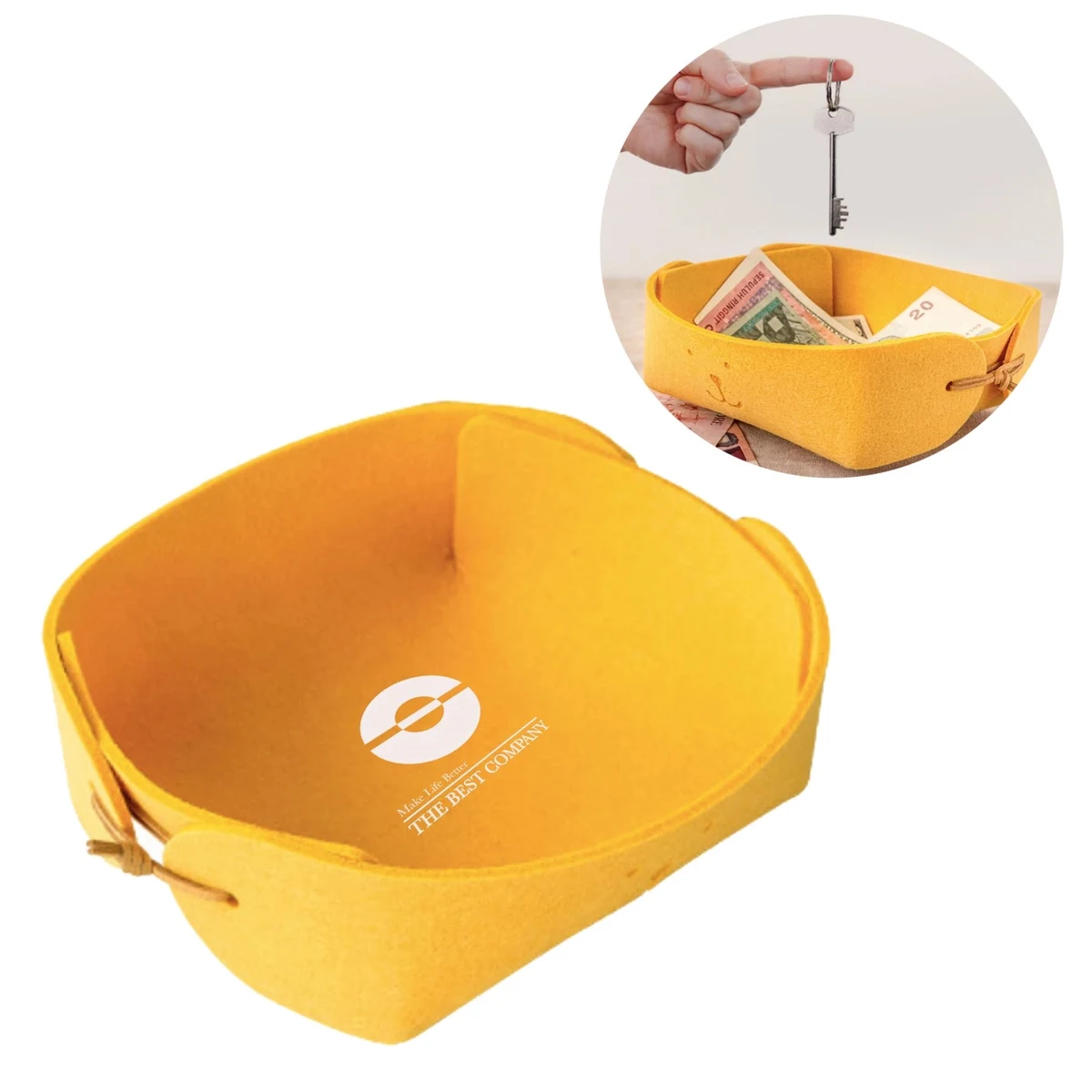 Foldable Felt Desktop Storage Basket 1