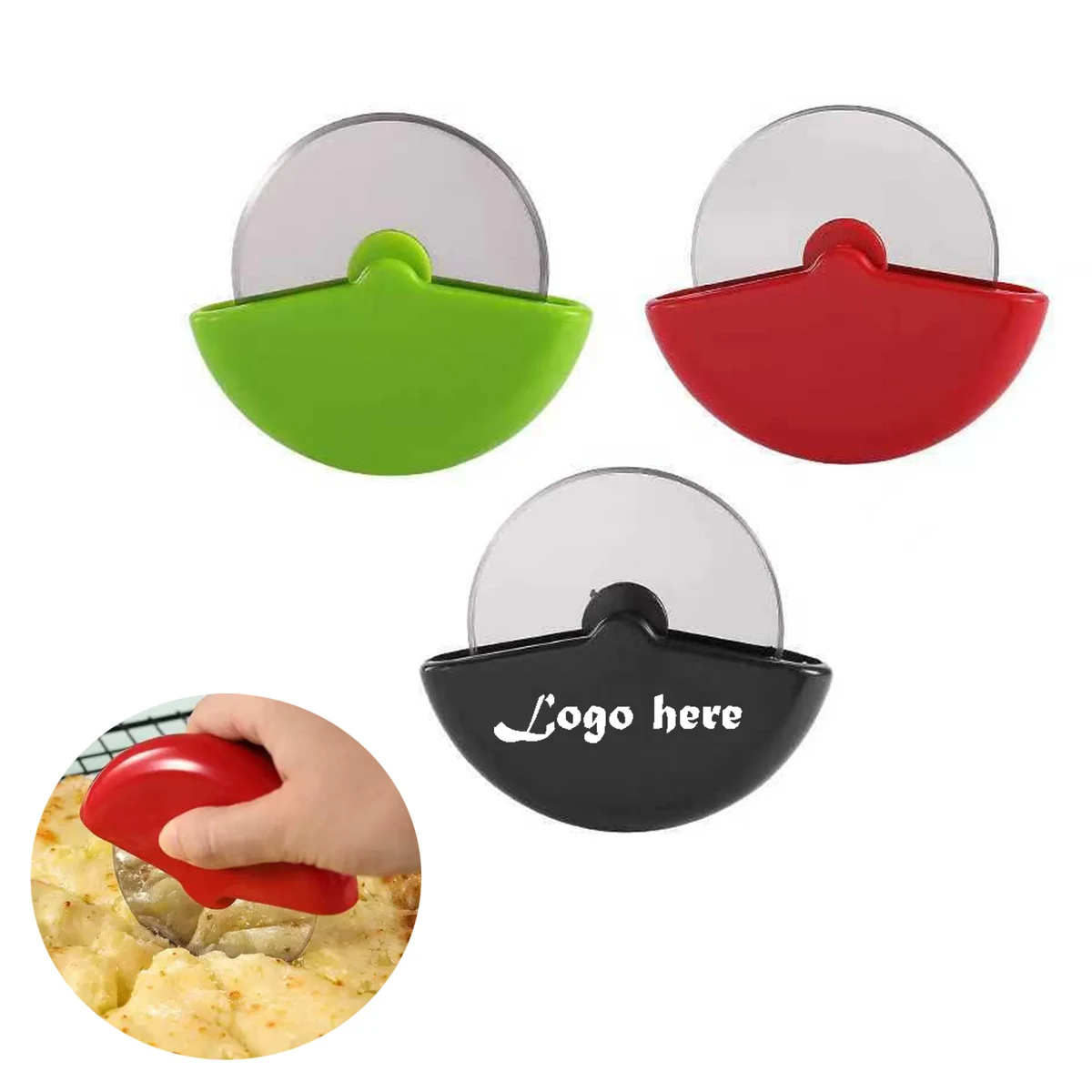Pizza Round Roller With Cover Cutter 1