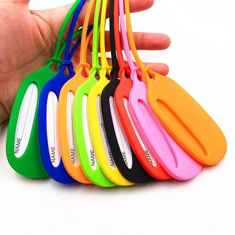 Oval Silicone Luggage Tag 1