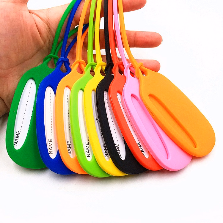 Oval Silicone Luggage Tag