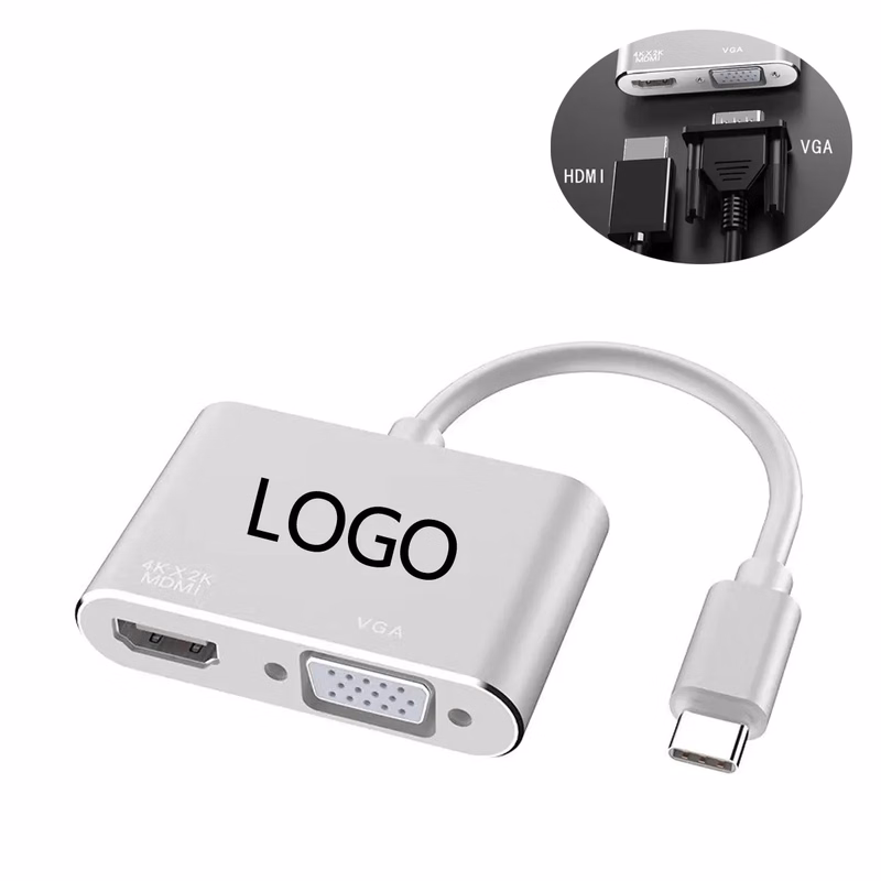 Type-C 2 Port Hub With HDMI & VGA