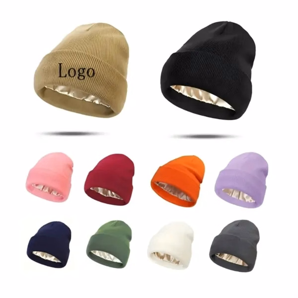 Custom Acrylic Beanie Hat with Fleece Lining and Ear Coverage — Winter Warmth Promo