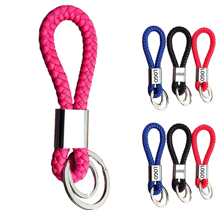 PU Braided Lanyard Keychain 1