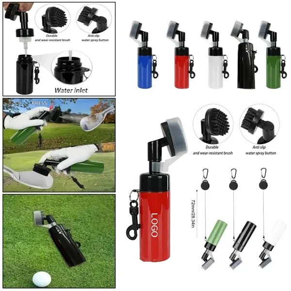 Golf Club Cleaning Brush with Built-In Spray Function 1