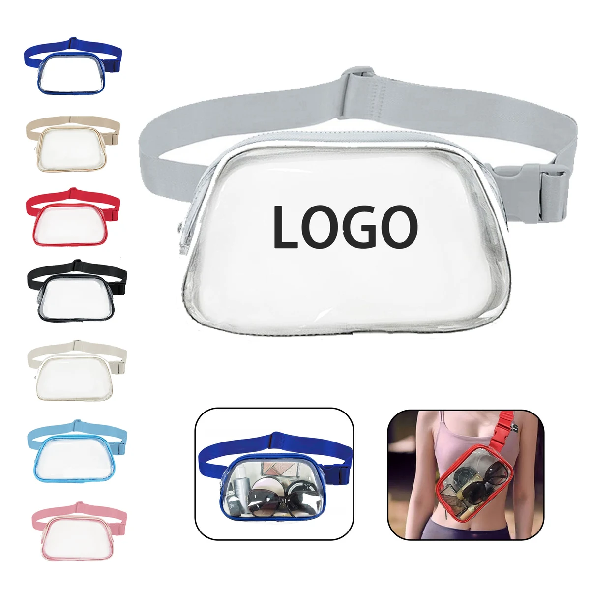 Customized Transparent Travel Waist Bag 1
