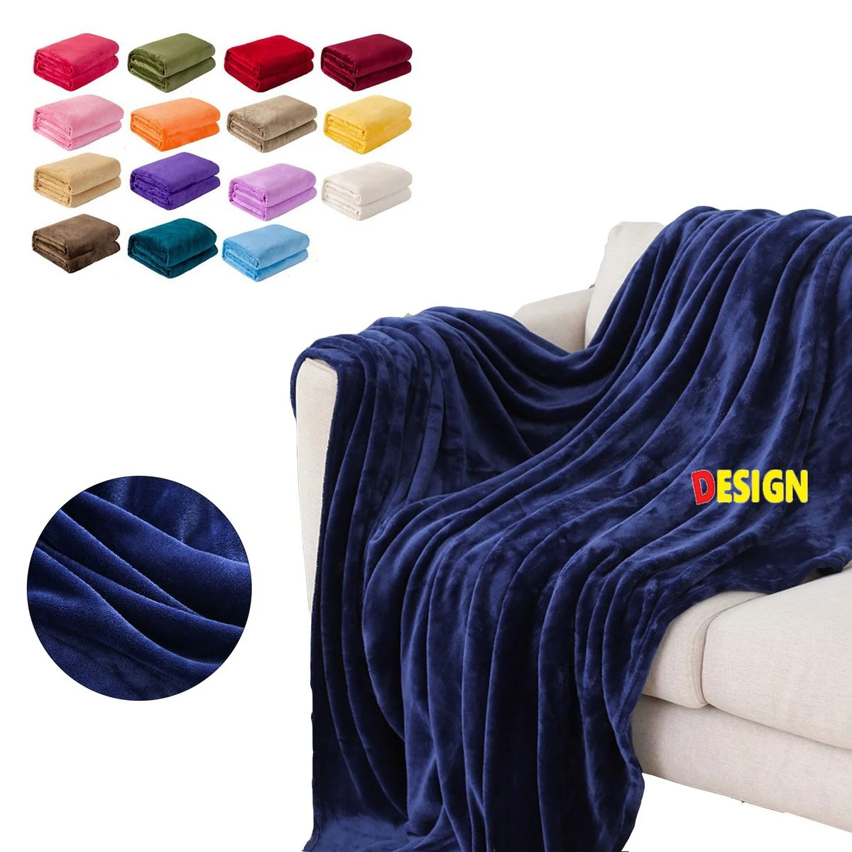 Flannel Fleece Microfiber Blanket 1