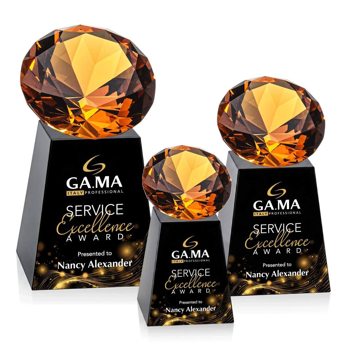 Celestina VividPrint™ Award - Black/Amber 1