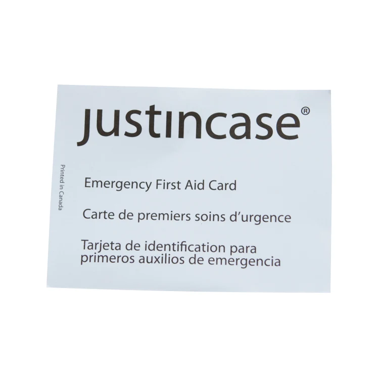 First Aid Instruction Card 1