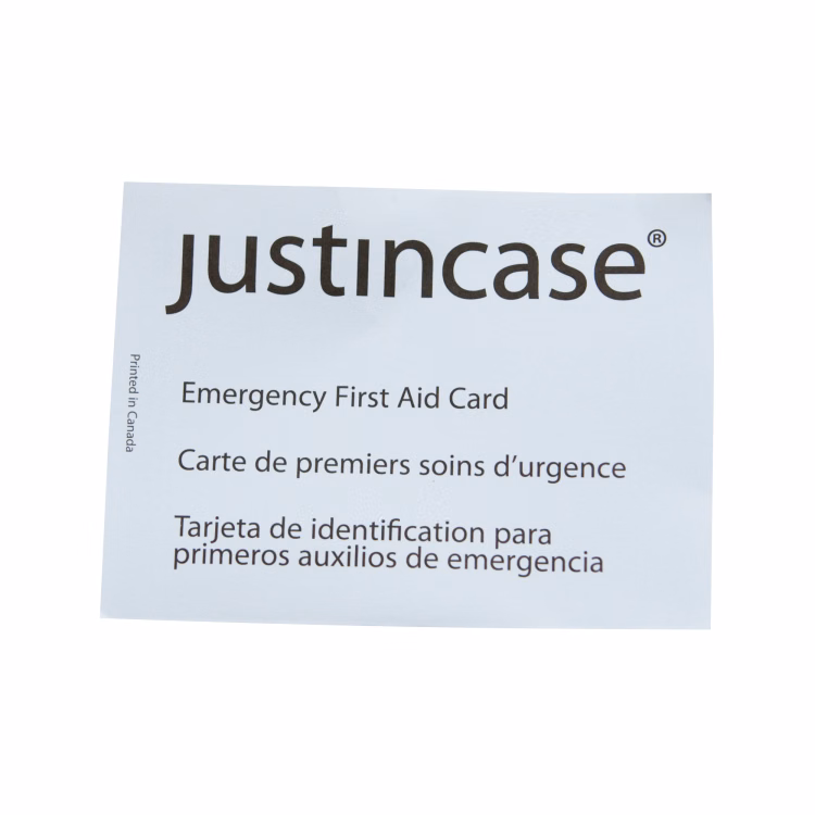 First Aid Instruction Card