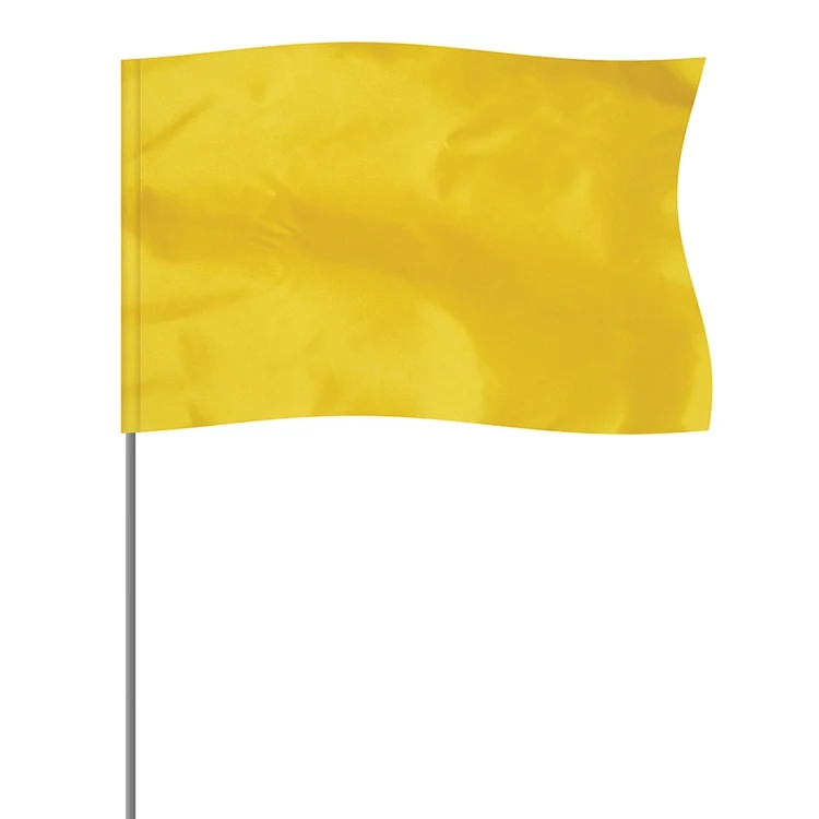 Yellow 5" x 8" Marker Flag on a 36" Wire 1