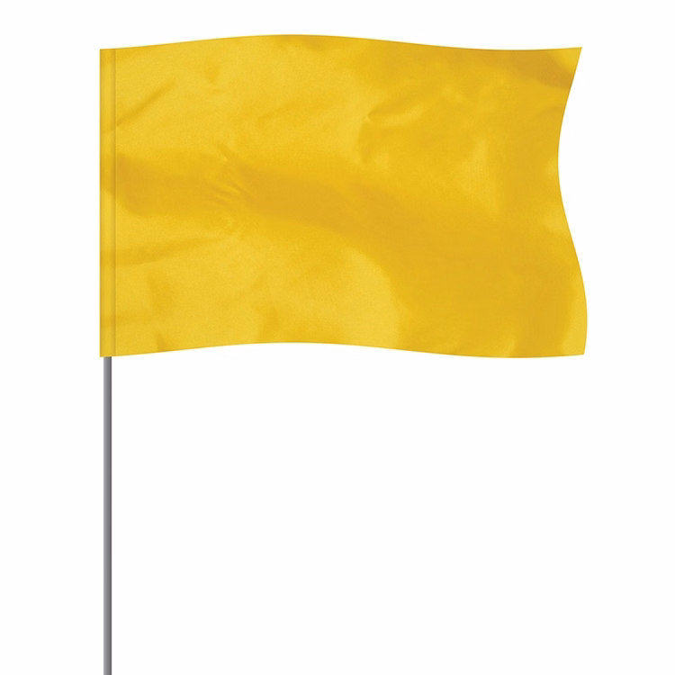 Yellow 5" x 8" Marker Flag on a 36" Wire