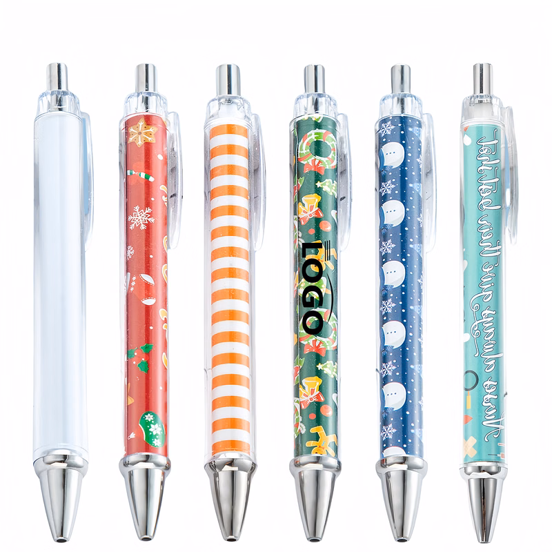 Plastic pen with inner rod advertising printing paper