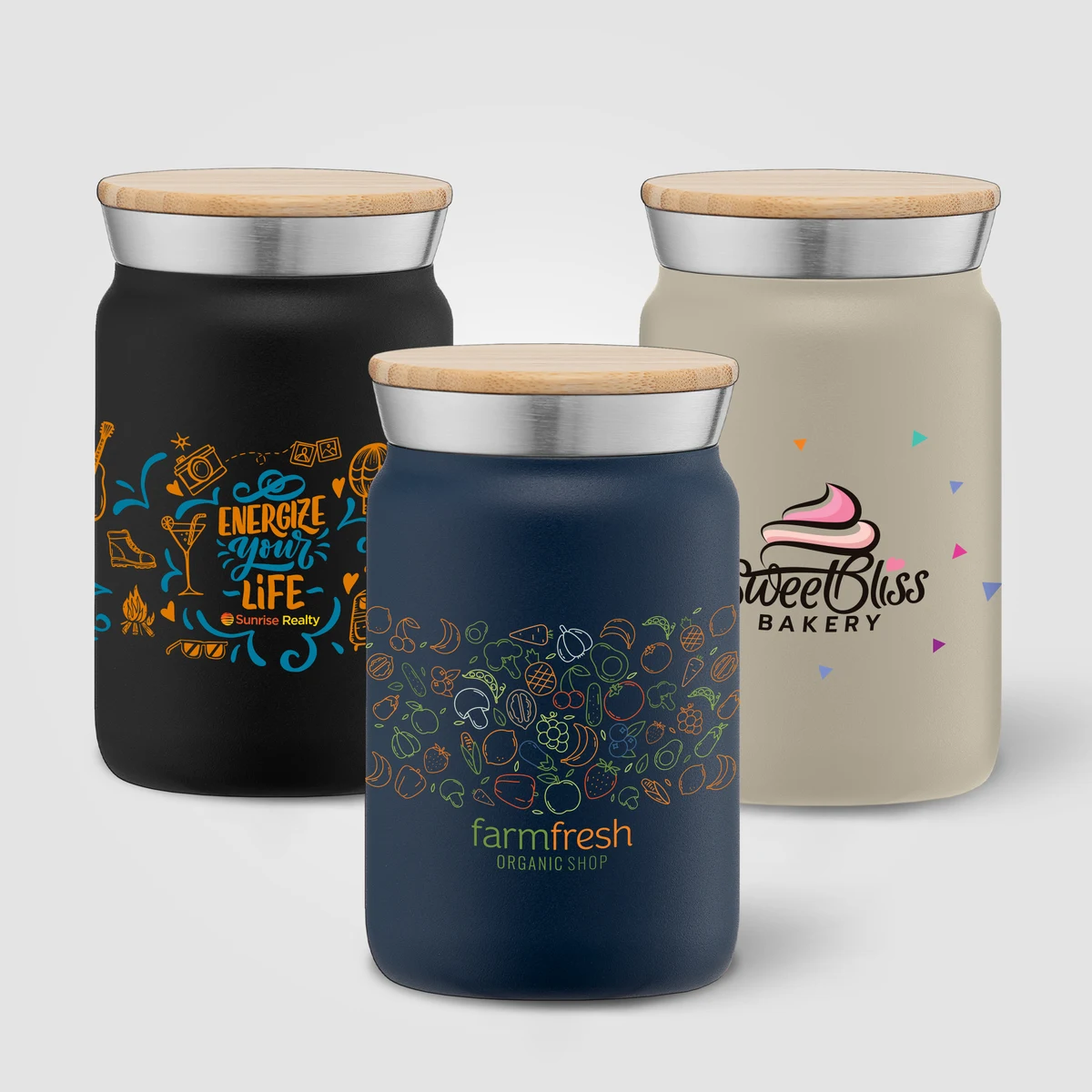 Nordic - 9 oz. Double Wall Copper-Lined Stainless Steel Tumbler with Bamboo Lid 1